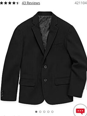 Van Heusen Single Breasted Black Suit Jacket Blazer